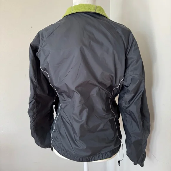 Columbia REVERSIBLE Fleece Nylon Outdoor Jacket Full Zip Green/Grey Size Medium - Picture 11 of 11